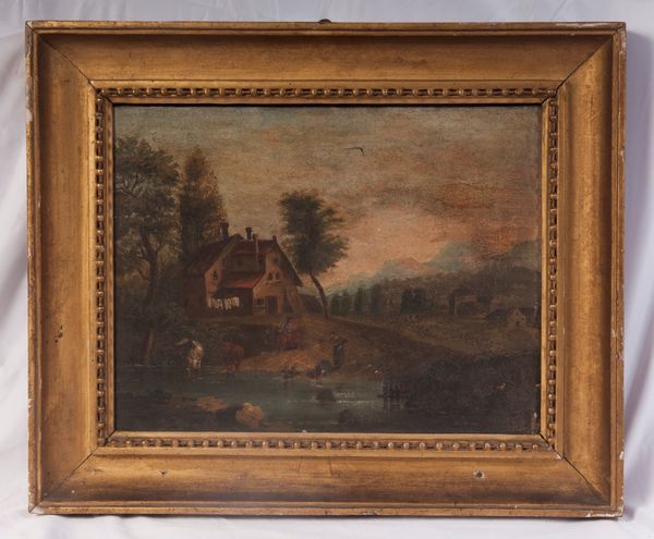 Paesaggio con fiume e bosco  - Asta Smart Auction: arredi, dipinti, sculture, strumenti musicali, ceramiche e altro a prezzi vantaggiosi - Associazione Nazionale - Case d'Asta italiane