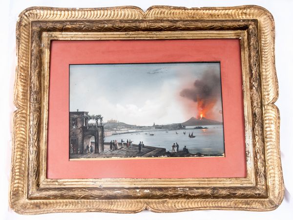 Eruzione del Vesuvio  - Asta Smart Auction: arredi, dipinti, sculture, strumenti musicali, ceramiche e altro a prezzi vantaggiosi - Associazione Nazionale - Case d'Asta italiane