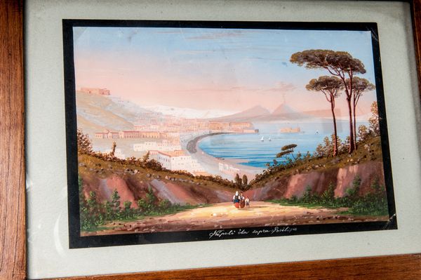 Lotto di cinque vedute di Napoli  - Asta Smart Auction: arredi, dipinti, sculture, strumenti musicali, ceramiche e altro a prezzi vantaggiosi - Associazione Nazionale - Case d'Asta italiane