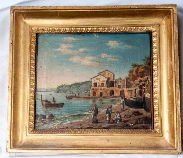 Coppia di vedute di Posillipo  - Asta Smart Auction: arredi, dipinti, sculture, strumenti musicali, ceramiche e altro a prezzi vantaggiosi - Associazione Nazionale - Case d'Asta italiane