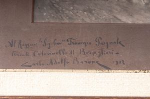 Carlo Adolfo Barone : Colonna di militari in marcia  - Asta Smart Auction: arredi, dipinti, sculture, strumenti musicali, ceramiche e altro a prezzi vantaggiosi - Associazione Nazionale - Case d'Asta italiane