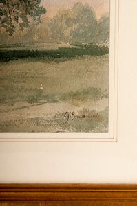 GABRIELE SMARGIASSI : Paesaggio con alberi  - Asta Smart Auction: arredi, dipinti, sculture, strumenti musicali, ceramiche e altro a prezzi vantaggiosi - Associazione Nazionale - Case d'Asta italiane