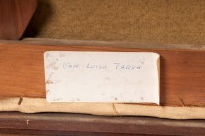 LUIGI TARRA : Scorcio di paesaggio con viale e  cipressi  - Asta Smart Auction: arredi, dipinti, sculture, strumenti musicali, ceramiche e altro a prezzi vantaggiosi - Associazione Nazionale - Case d'Asta italiane