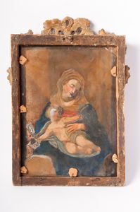 Madonna col Bambino  - Asta Smart Auction: arredi, dipinti, sculture, strumenti musicali, ceramiche e altro a prezzi vantaggiosi - Associazione Nazionale - Case d'Asta italiane