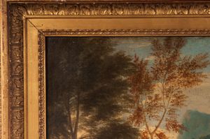 Scena fluviale con figure  - Asta Smart Auction: arredi, dipinti, sculture, strumenti musicali, ceramiche e altro a prezzi vantaggiosi - Associazione Nazionale - Case d'Asta italiane