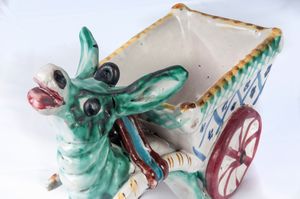 Somarello con carretto  - Asta Smart Auction: arredi, dipinti, sculture, strumenti musicali, ceramiche e altro a prezzi vantaggiosi - Associazione Nazionale - Case d'Asta italiane