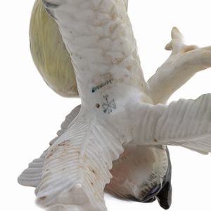 Coppia di pappagalli, gruppo  in porcellana policroma  - Asta Smart Auction: arredi, dipinti, sculture, strumenti musicali, ceramiche e altro a prezzi vantaggiosi - Associazione Nazionale - Case d'Asta italiane