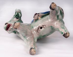 Somarello con personaggio  - Asta Smart Auction: arredi, dipinti, sculture, strumenti musicali, ceramiche e altro a prezzi vantaggiosi - Associazione Nazionale - Case d'Asta italiane