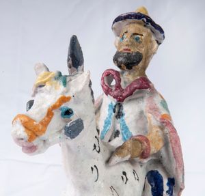 Somarello con Don Chisciotte  - Asta Smart Auction: arredi, dipinti, sculture, strumenti musicali, ceramiche e altro a prezzi vantaggiosi - Associazione Nazionale - Case d'Asta italiane