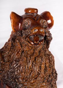 Fischietto zoomorfo a forma di cane in ceramica  - Asta Smart Auction: arredi, dipinti, sculture, strumenti musicali, ceramiche e altro a prezzi vantaggiosi - Associazione Nazionale - Case d'Asta italiane