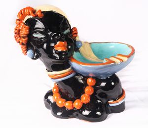 Posacenere in ceramica policroma  - Asta Smart Auction: arredi, dipinti, sculture, strumenti musicali, ceramiche e altro a prezzi vantaggiosi - Associazione Nazionale - Case d'Asta italiane