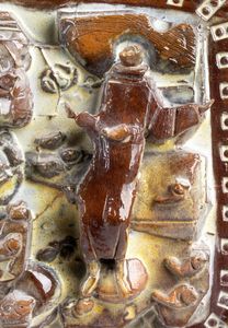 Angelo Biancini : San Francesco parla agli uccelli, Faenza  - Asta Smart Auction: arredi, dipinti, sculture, strumenti musicali, ceramiche e altro a prezzi vantaggiosi - Associazione Nazionale - Case d'Asta italiane