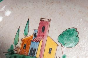 Servizio da sei in ceramica policroma  - Asta Smart Auction: arredi, dipinti, sculture, strumenti musicali, ceramiche e altro a prezzi vantaggiosi - Associazione Nazionale - Case d'Asta italiane