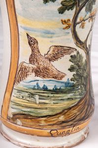 Vaso da farmacia, albarello in ceramica  - Asta Smart Auction: arredi, dipinti, sculture, strumenti musicali, ceramiche e altro a prezzi vantaggiosi - Associazione Nazionale - Case d'Asta italiane