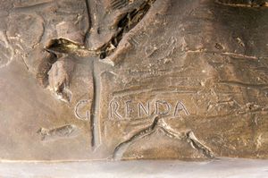 Giuseppe Renda : Volto di donna  - Asta Smart Auction: arredi, dipinti, sculture, strumenti musicali, ceramiche e altro a prezzi vantaggiosi - Associazione Nazionale - Case d'Asta italiane