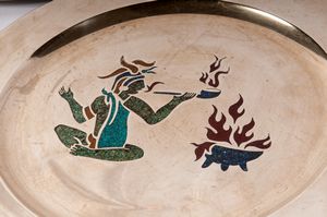 Lotto di tre piatti in argento 925/1000  - Asta Smart Auction: arredi, dipinti, sculture, strumenti musicali, ceramiche e altro a prezzi vantaggiosi - Associazione Nazionale - Case d'Asta italiane