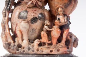 Coppia di potiches in pietra saponaria  - Asta Smart Auction: arredi, dipinti, sculture, strumenti musicali, ceramiche e altro a prezzi vantaggiosi - Associazione Nazionale - Case d'Asta italiane