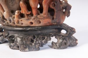 Coppia di potiches in pietra saponaria  - Asta Smart Auction: arredi, dipinti, sculture, strumenti musicali, ceramiche e altro a prezzi vantaggiosi - Associazione Nazionale - Case d'Asta italiane