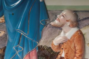 Vergine  col Bambino e pastore, placca in rilievo  - Asta Smart Auction: arredi, dipinti, sculture, strumenti musicali, ceramiche e altro a prezzi vantaggiosi - Associazione Nazionale - Case d'Asta italiane