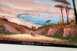 Lotto di cinque vedute di Napoli  - Asta Smart Auction: arredi, dipinti, sculture, strumenti musicali, ceramiche e altro a prezzi vantaggiosi - Associazione Nazionale - Case d'Asta italiane