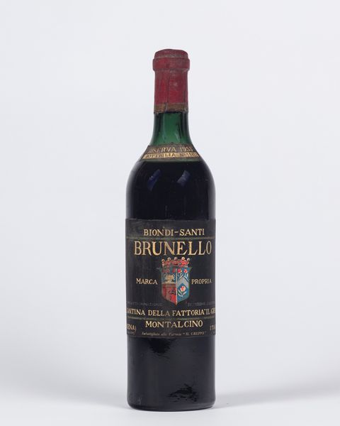 Italia : Biondi Santi Brunello di Montalcino Riserva (BT 1)  - Asta Importanti Vini e Distillati - Associazione Nazionale - Case d'Asta italiane