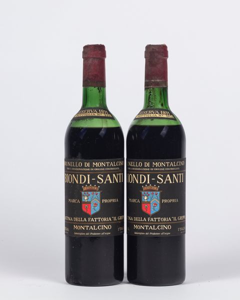 Italia : Biondi Santi Brunello di Montalcino Riserva (BT 2)  - Asta Importanti Vini e Distillati - Associazione Nazionale - Case d'Asta italiane