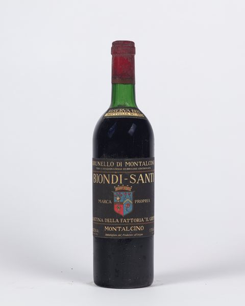 Italia : Biondi Santi Brunello di Montalcino Riserva (BT 1)  - Asta Importanti Vini e Distillati - Associazione Nazionale - Case d'Asta italiane