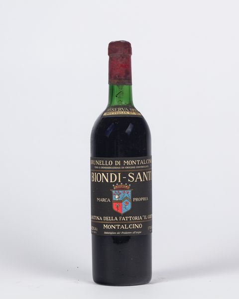 Italia : Biondi Santi Brunello di Montalcino Riserva (BT 1)  - Asta Importanti Vini e Distillati - Associazione Nazionale - Case d'Asta italiane