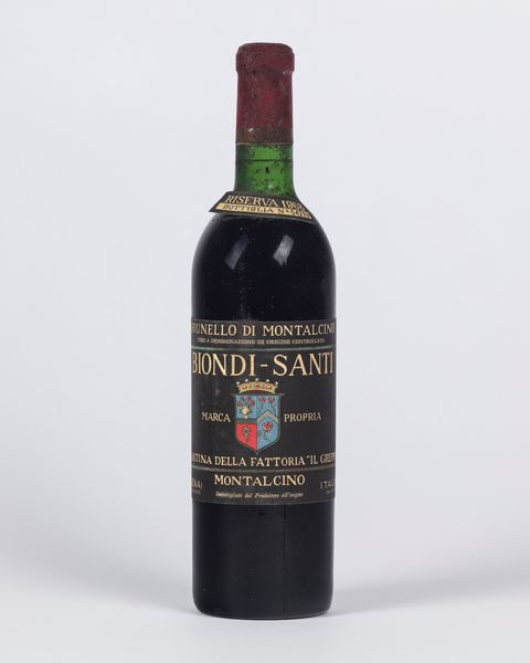 Italia : Biondi Santi Brunello di Montalcino Riserva (BT 1)  - Asta Importanti Vini e Distillati - Associazione Nazionale - Case d'Asta italiane