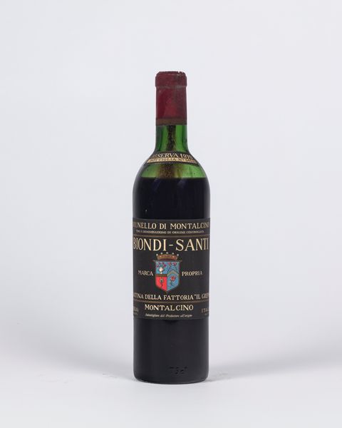Italia : Biondi Santi Brunello di Montalcino Riserva (BT 1)  - Asta Importanti Vini e Distillati - Associazione Nazionale - Case d'Asta italiane