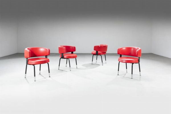 PRODUZIONE ITALIANA : Quattro poltroncine  - Asta Design - Associazione Nazionale - Case d'Asta italiane
