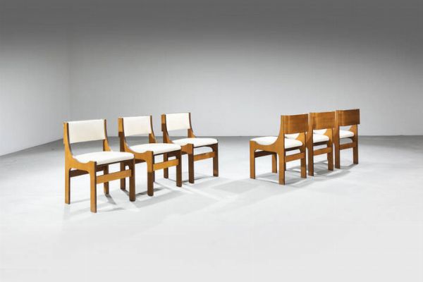 ASNAGHI : Sei sedie mod. 273  - Asta Design - Associazione Nazionale - Case d'Asta italiane