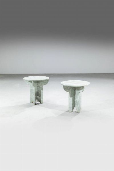 PRODUZIONE ITALIANA : Coppia di tavolini  - Asta Design - Associazione Nazionale - Case d'Asta italiane