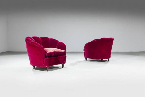 PRODUZIONE ITALIANA : Coppia di poltrone  - Asta Design - Associazione Nazionale - Case d'Asta italiane