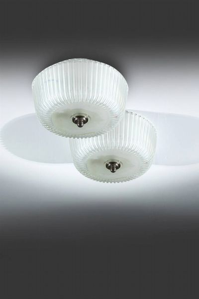 SEGUSO : Coppia di plafoniere  - Asta Design - Associazione Nazionale - Case d'Asta italiane