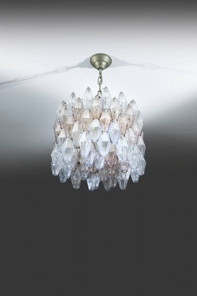 Paolo Venini : Lampadario mod. Poliedri  - Asta Design - Associazione Nazionale - Case d'Asta italiane