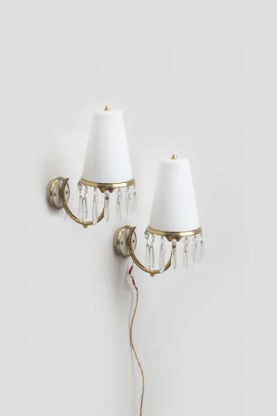 ANGELO LELII : Coppia di applique  - Asta Design - Associazione Nazionale - Case d'Asta italiane