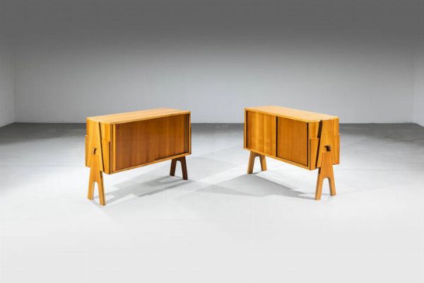 ANGELO MANGIAROTTI  BRUNO MORASUTTI : Coppia di credenze  - Asta Design - Associazione Nazionale - Case d'Asta italiane