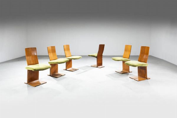 GASTONE RINALDI : Sei sedie  - Asta Design - Associazione Nazionale - Case d'Asta italiane