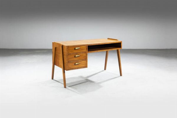 PRODUZIONE ITALIANA : Scrivania da centro con cassetti  - Asta Design - Associazione Nazionale - Case d'Asta italiane