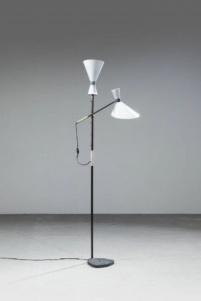 JULIUS THEODOR KALMAR : Lampada da terra mod. Pelikan  - Asta Design - Associazione Nazionale - Case d'Asta italiane