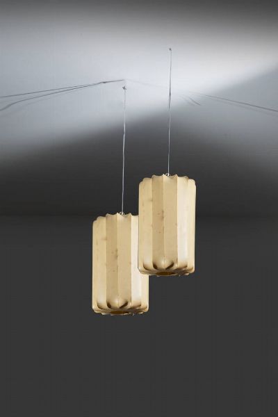 PRODUZIONE ITALIANA : Coppia di lampade a sospensione  - Asta Design - Associazione Nazionale - Case d'Asta italiane