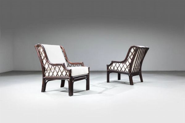 PRODUZIONE ITALIANA : Coppia di poltrone  - Asta Design - Associazione Nazionale - Case d'Asta italiane