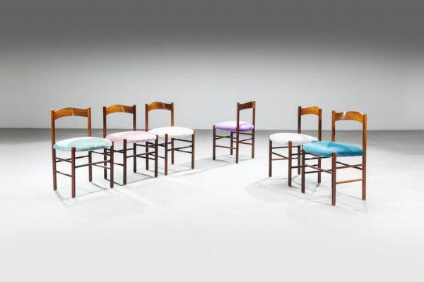 PRODUZIONE ITALIANA : Sei sedie  - Asta Design - Associazione Nazionale - Case d'Asta italiane