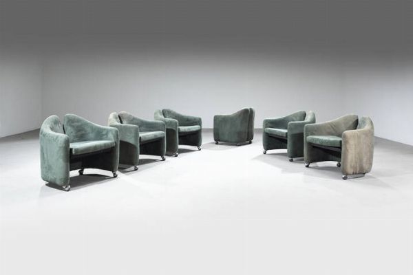 EUGENIO GERLI : Sei poltroncine mod. Ps142  - Asta Design - Associazione Nazionale - Case d'Asta italiane