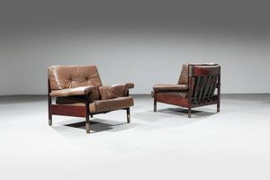 Carlo De Carli - Coppia di poltrone mod. Sella