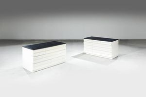 VICO MAGISTRETTI - Coppia di cassettiere mod. Samarcanda