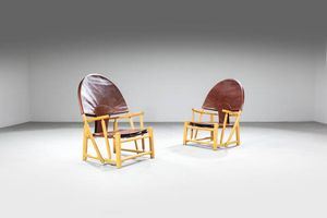 TOFFOLONI WHERTER E PALANGE PIETRO - Coppia di poltrone Hoop chair mod. G23