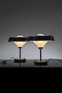BBPR (BANFI  BELGIOIOSO  PERESSUTTI  ROGERS) - Coppia di lampade da tavolo mod. Ro