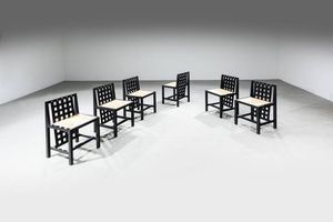 CHARLES RENNIE MACKINTOSH - Sei sedie mod. D.S.3